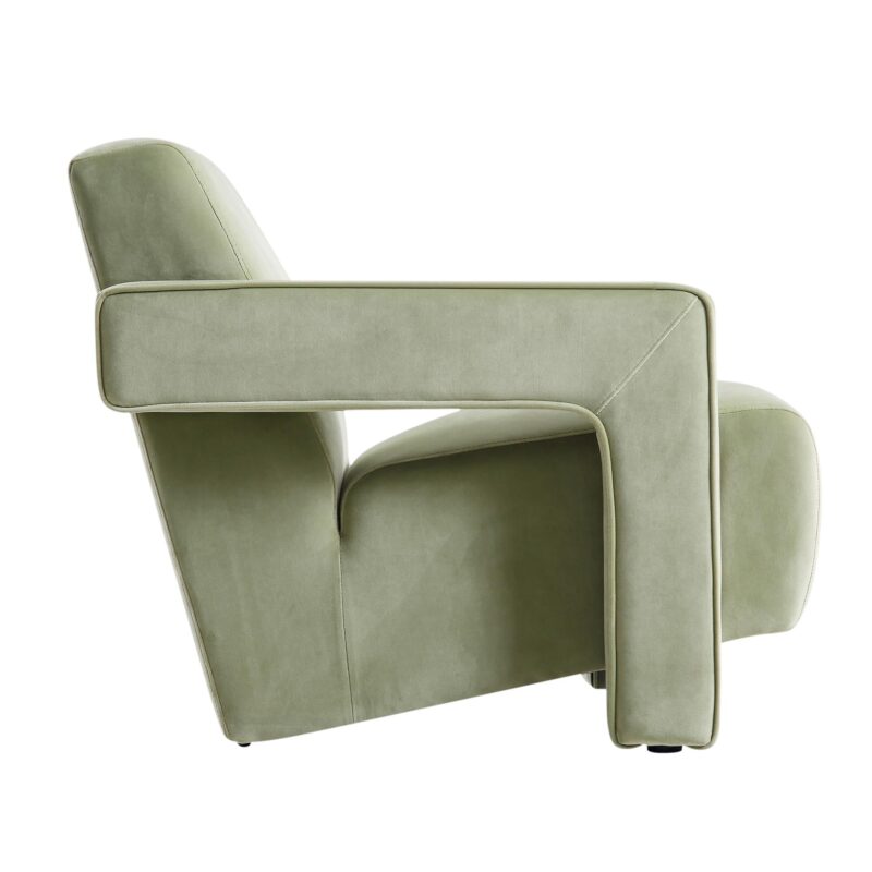 Brompton Sculptural Armchair, Lichen Velvet - Image 7