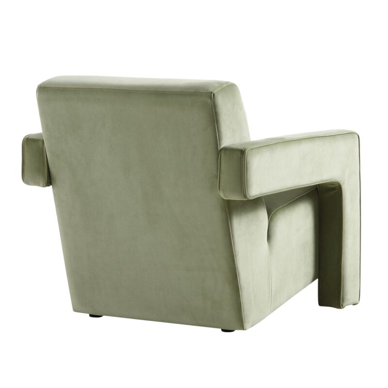 Brompton Sculptural Armchair, Lichen Velvet - Image 8