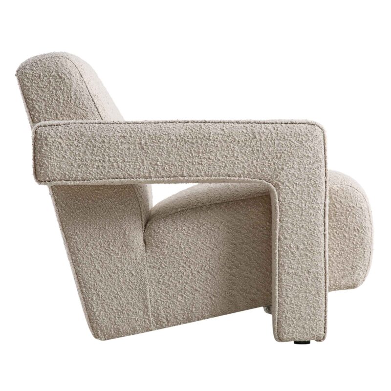 Brompton Sculptural Armchair, Taupe Boucle - Image 8
