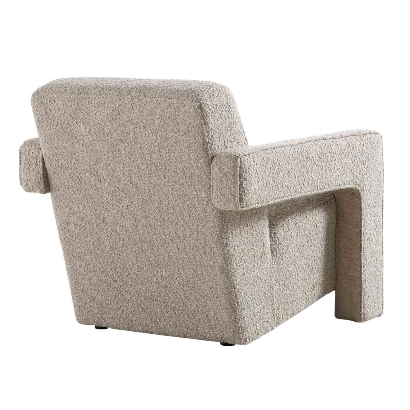 Brompton Sculptural Armchair, Taupe Boucle - Image 9
