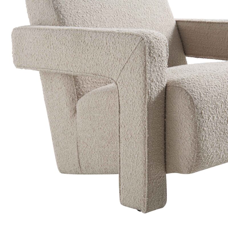 Brompton Sculptural Armchair, Taupe Boucle - Image 10
