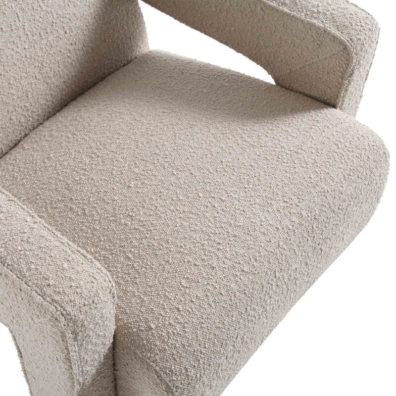 Brompton Sculptural Armchair, Taupe Boucle - Image 11