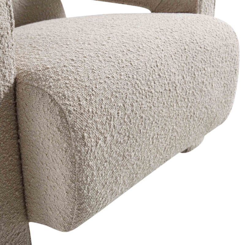 Brompton Sculptural Armchair, Taupe Boucle - Image 12