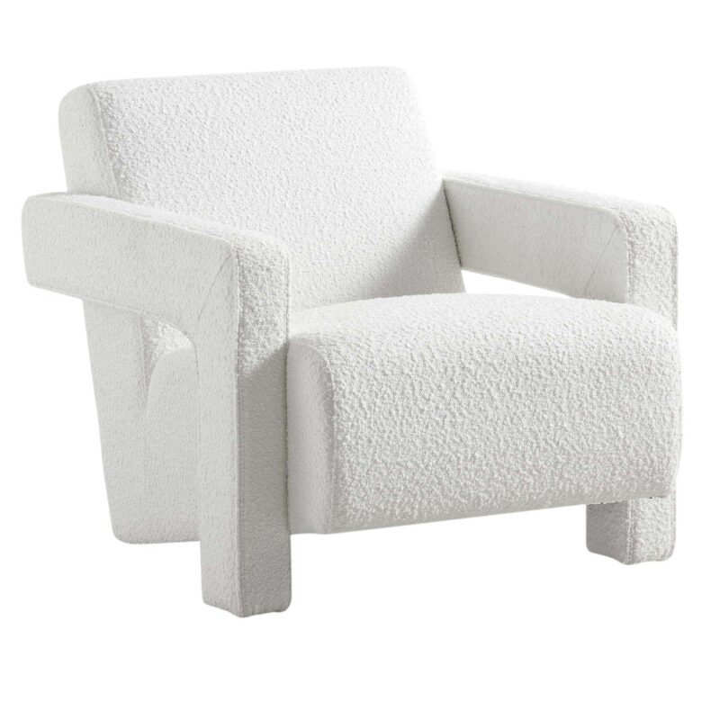 Brompton Sculptural Armchair, White Boucle - Image 5