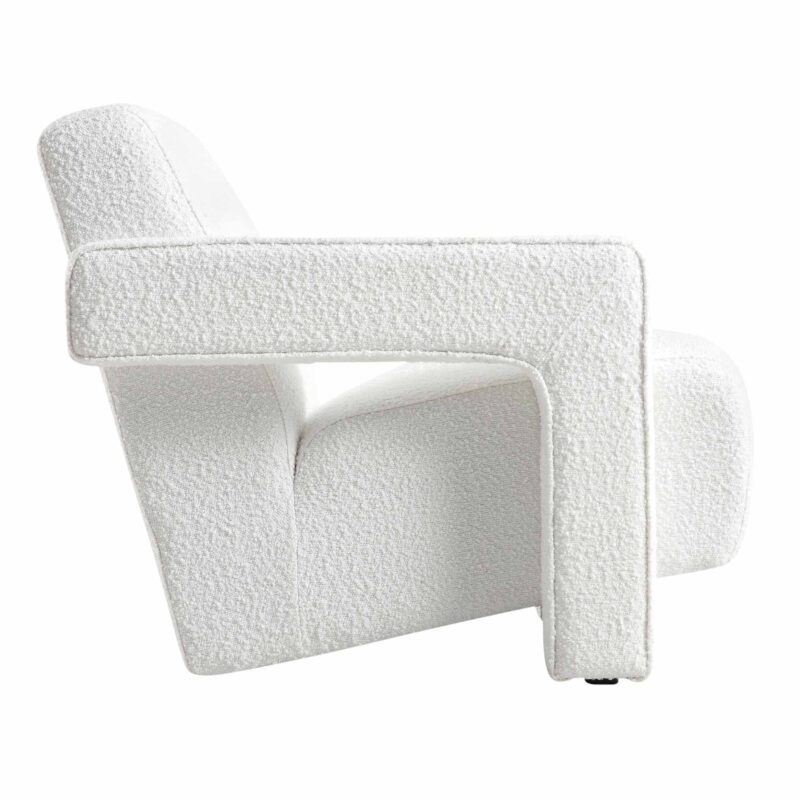 Brompton Sculptural Armchair, White Boucle - Image 7