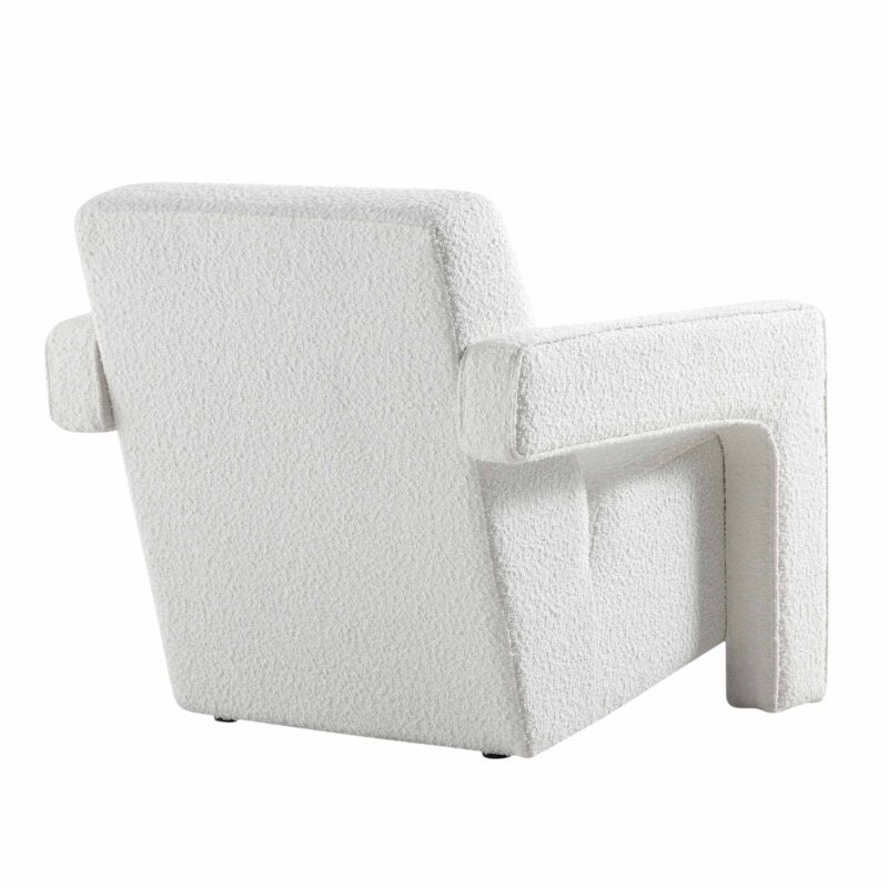 Brompton Sculptural Armchair, White Boucle - Image 8