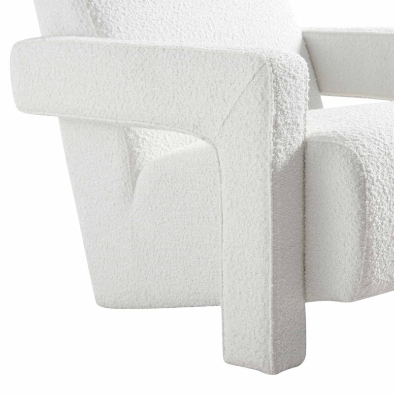Brompton Sculptural Armchair, White Boucle - Image 9