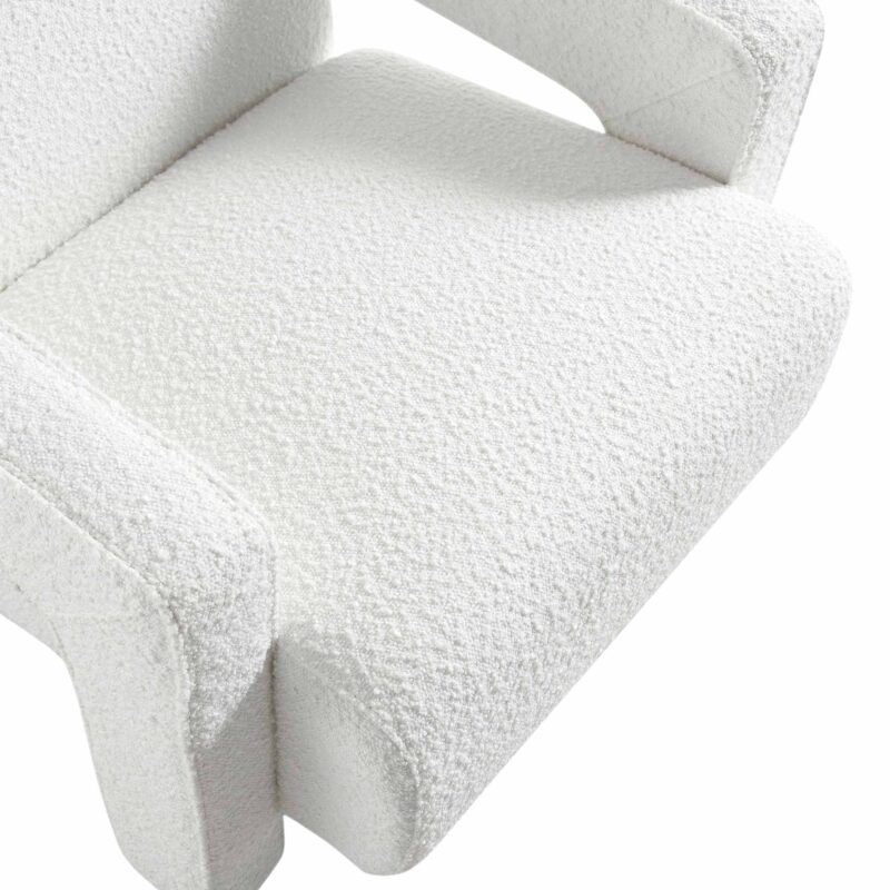 Brompton Sculptural Armchair, White Boucle - Image 10