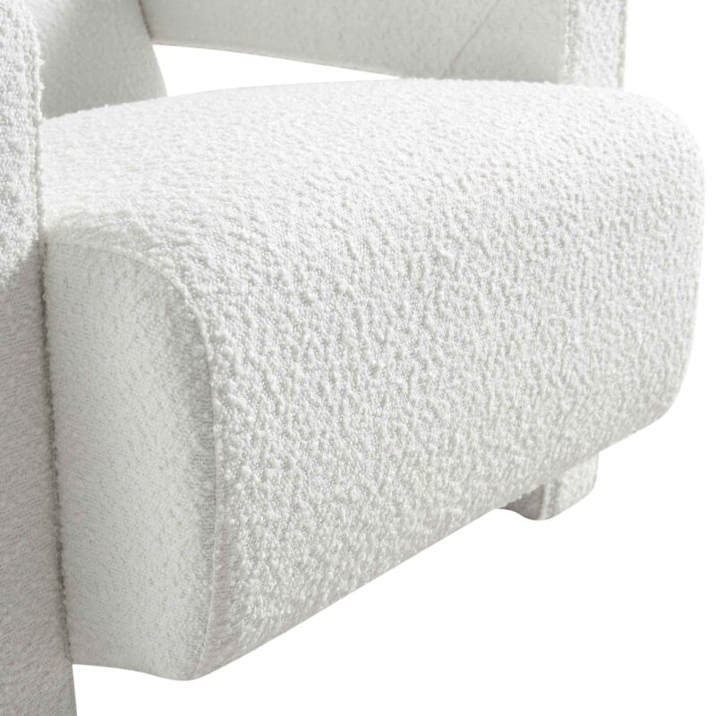 Brompton Sculptural Armchair, White Boucle - Image 11