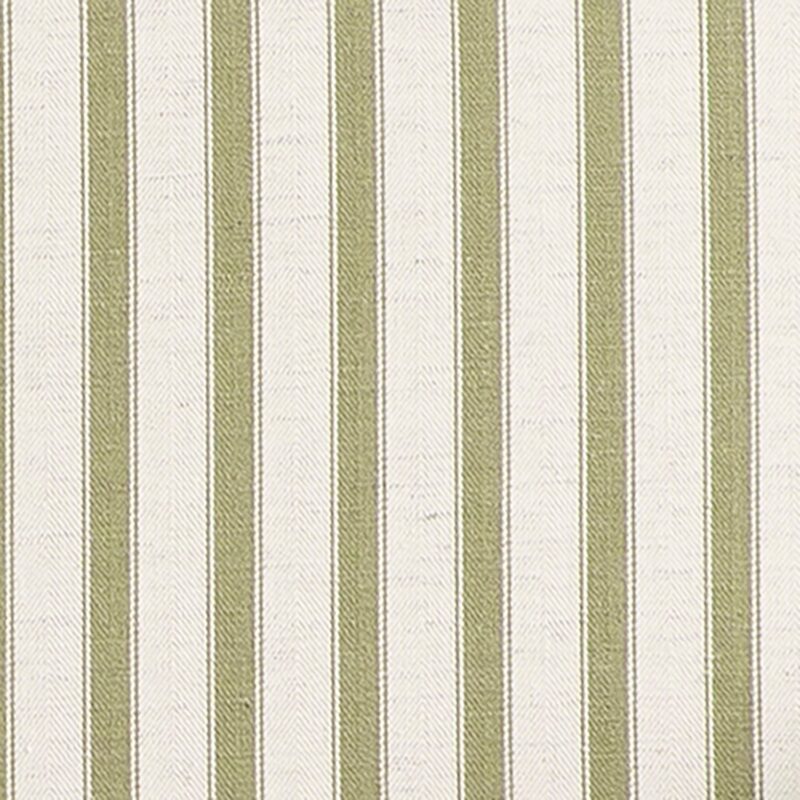 Fyne Sage Striped Linen Blend Natural Oak Armchair with Rattan Armrests - Image 15