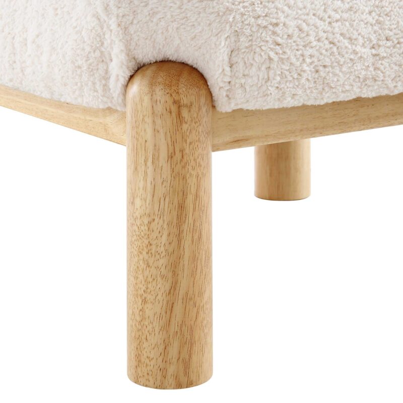 Okja Ecru Sherpa Faux Shearling Accent Chair - Image 10