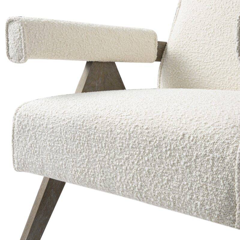 Chinnor Beige Boucle Weathered Oak Frame Accent Chair - Image 14
