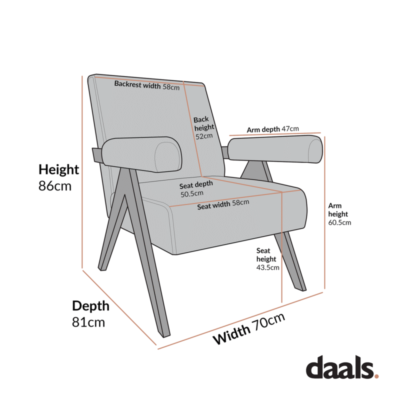 Chinnor Beige Boucle Weathered Oak Frame Accent Chair - Image 9