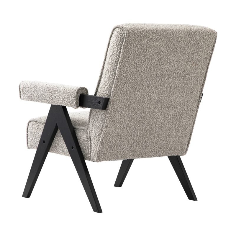 Chinnor Taupe Boucle Black Oak Frame Accent Chair - Image 12