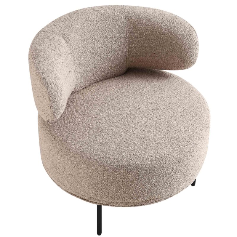 Penn Taupe Boucle Wing Back Accent Chair - Image 5