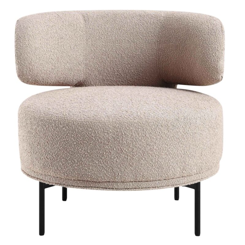 Penn Taupe Boucle Wing Back Accent Chair - Image 7