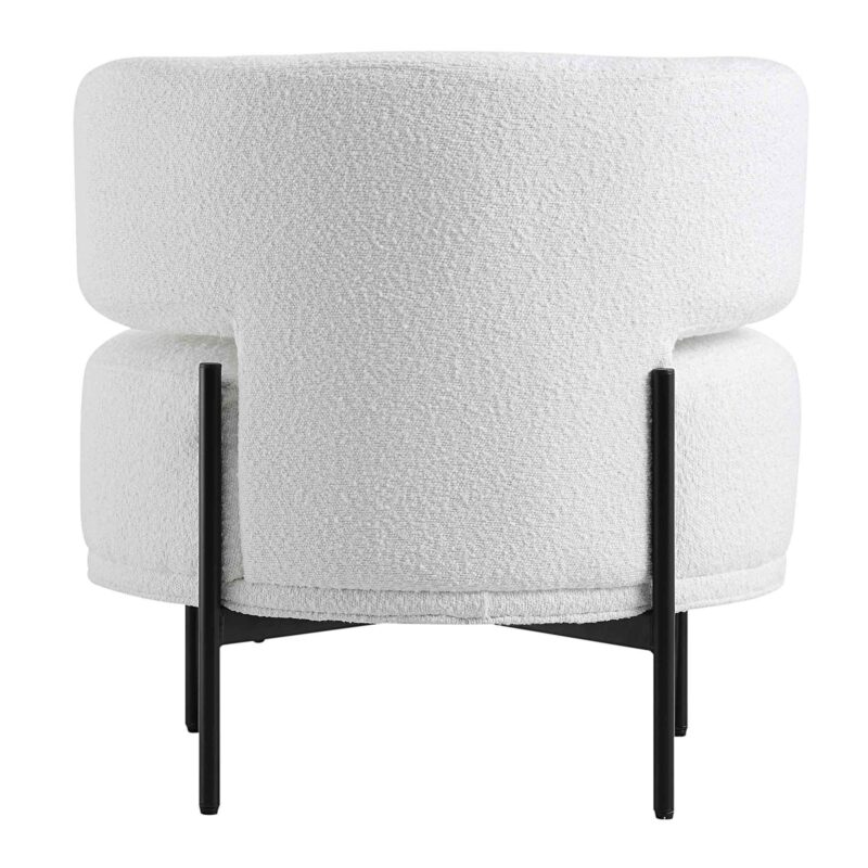 Penn White Boucle Wing Back Accent Chair - Image 10