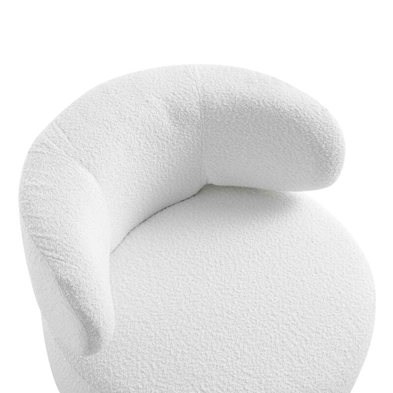 Penn White Boucle Wing Back Accent Chair - Image 11