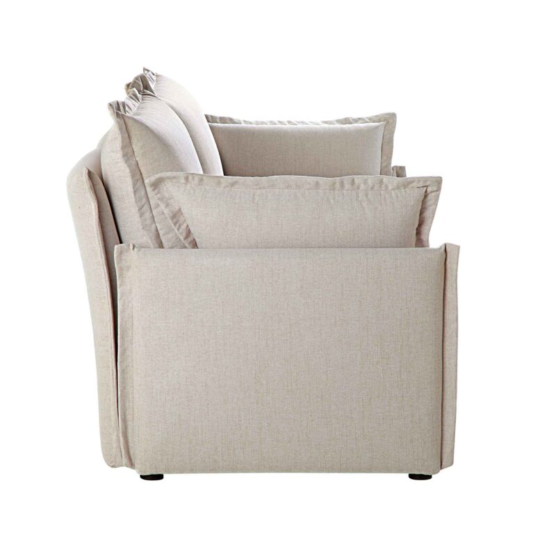 Byron Pillow Edge Beige Fabric Modular Sofa, 2-Seater - Image 10