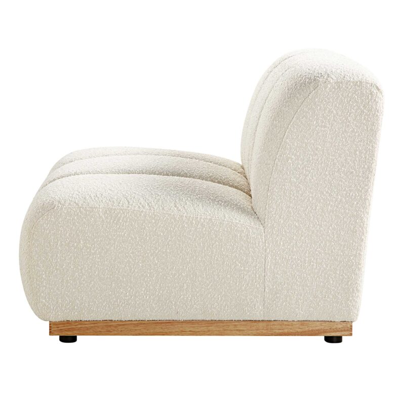 Granvia Ecru Boucle Modular Sofa, 1-Seater Armless Sofa - Image 8