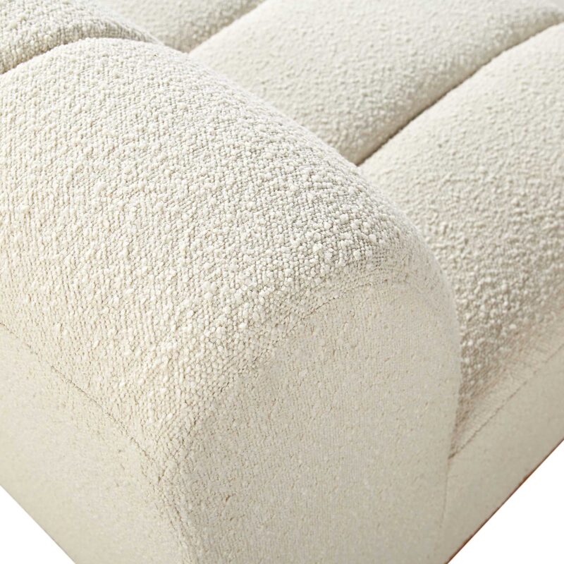 Granvia Ecru Boucle Modular Sofa, 1-Seater Armless Sofa - Image 11