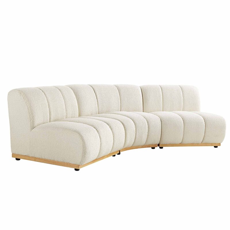 Granvia Ecru Boucle Modular Sofa, 3-Seater Corner Sofa - Image 8