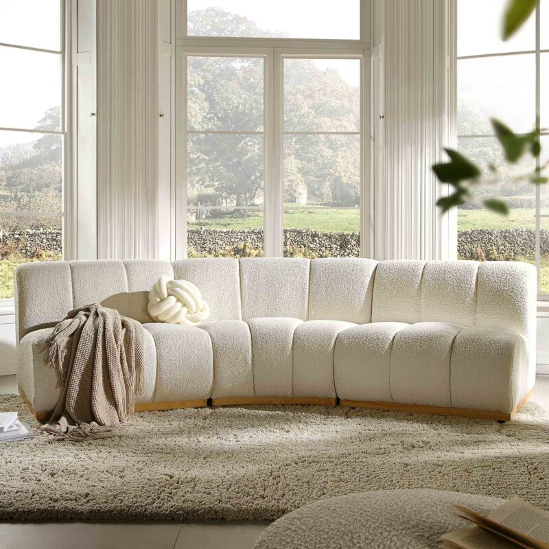 Granvia Ecru Boucle Modular Sofa, 3-Seater Corner Sofa - Image 2