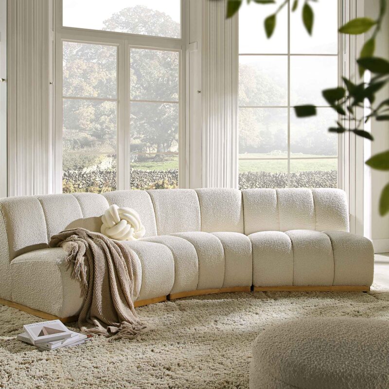 Granvia Ecru Boucle Modular Sofa, 3-Seater Corner Sofa - Image 3