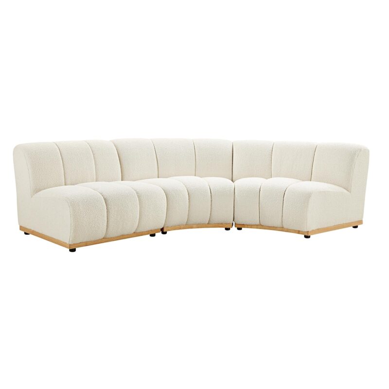 Granvia Ecru Boucle Modular Sofa, 3-Seater L-Shaped Sofa - Image 2
