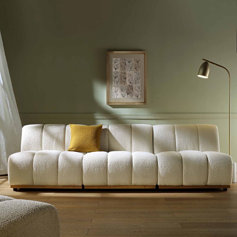 Granvia Ecru Boucle Modular Sofa, 3-Seater Sofa - Image 3