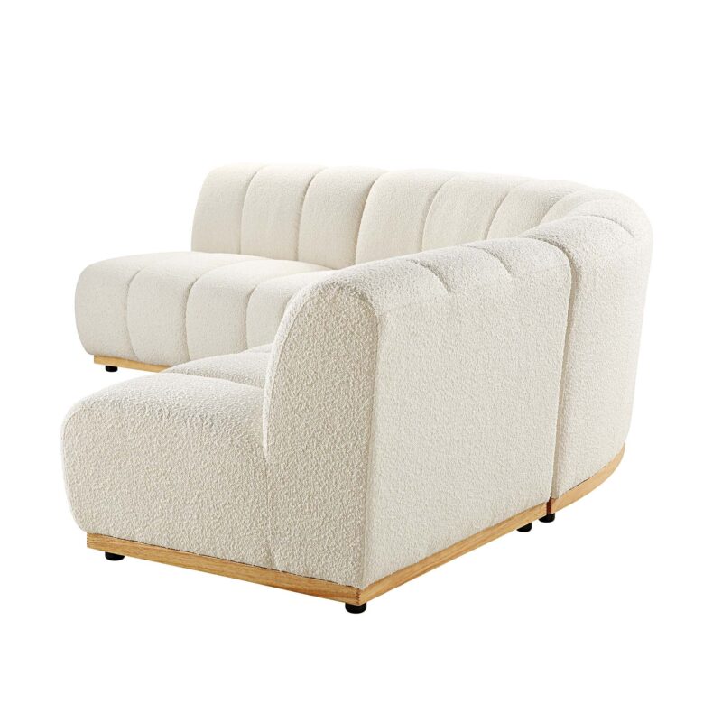 Granvia Ecru Boucle Modular Sofa, 4-Seater Large Corner Sofa - Image 8