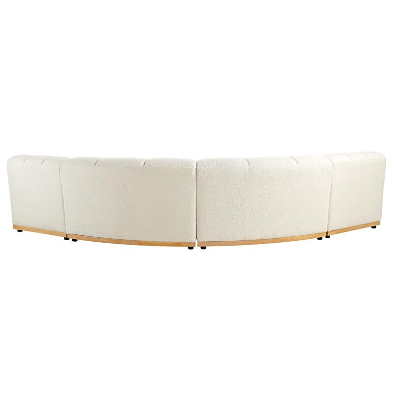 Granvia Ecru Boucle Modular Sofa, 4-Seater Large Corner Sofa - Image 9