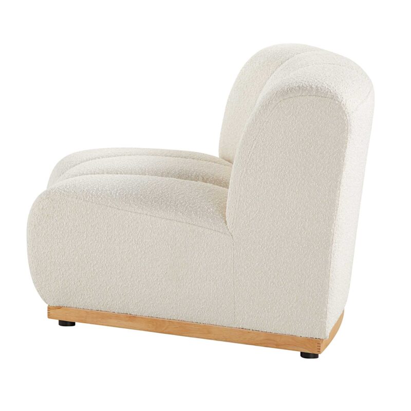 Granvia Ecru Boucle Modular Sofa, 1-Seater Curved Sofa - Image 8