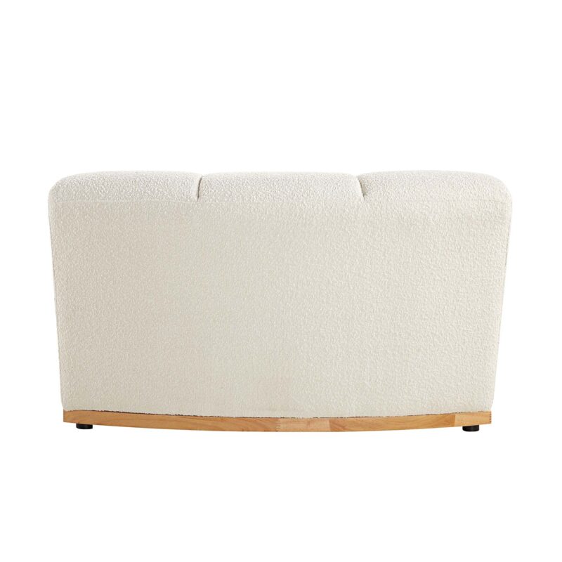 Granvia Ecru Boucle Modular Sofa, 1-Seater Curved Sofa - Image 9
