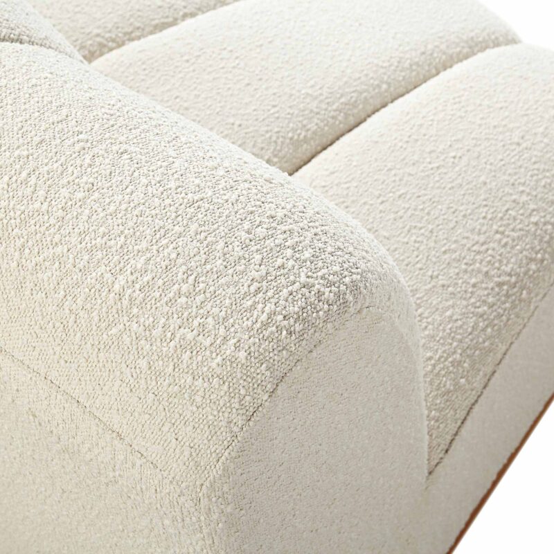 Granvia Ecru Boucle Modular Sofa, 1-Seater Curved Sofa - Image 10