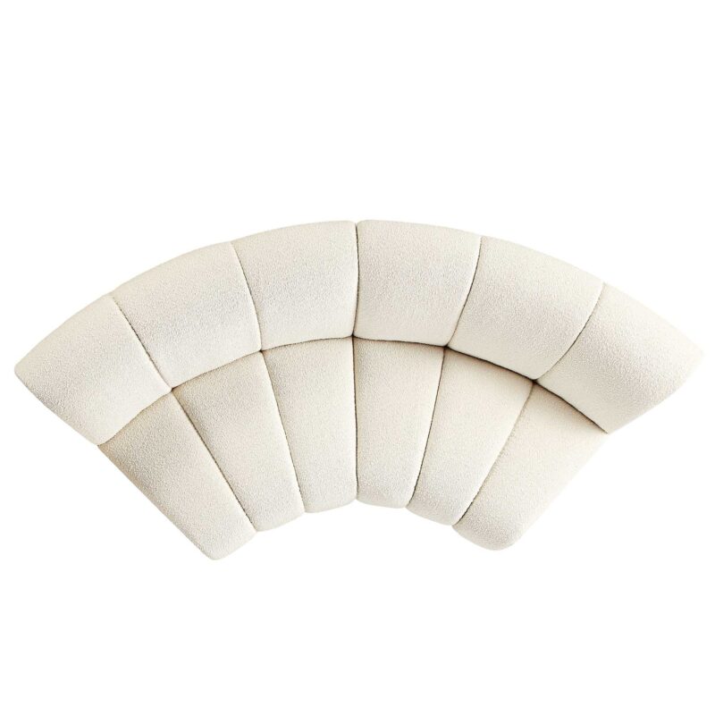 Granvia Ecru Boucle Modular Sofa, 2-Seater Curved Sofa - Image 5