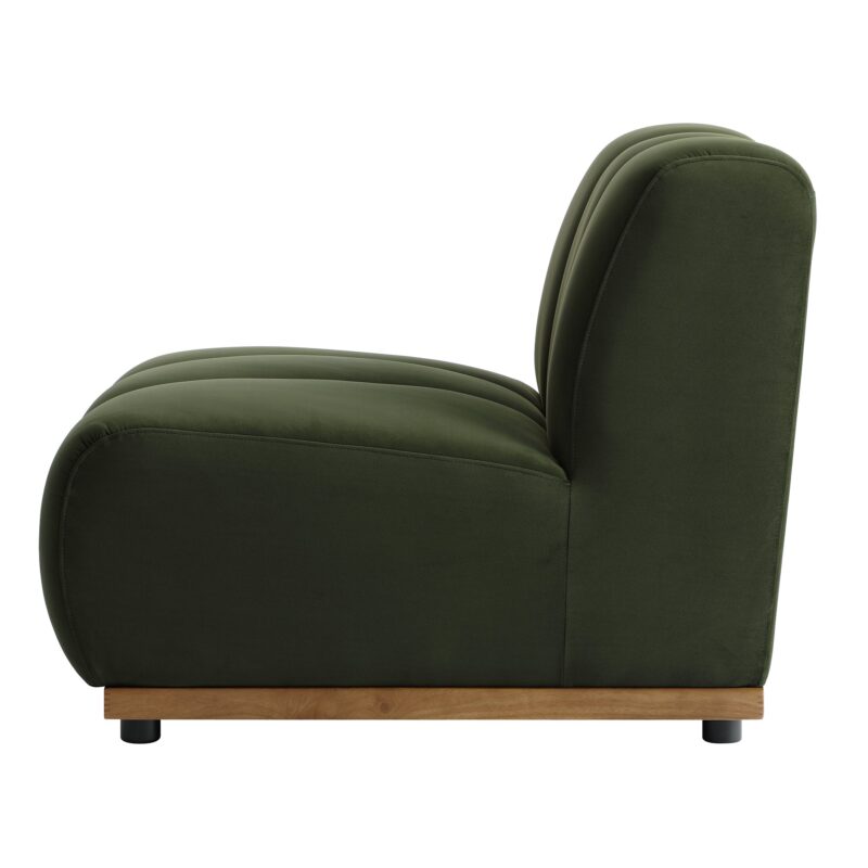 Granvia Moss Green Modular Sofa, 1-Seater Armless Sofa - Image 6