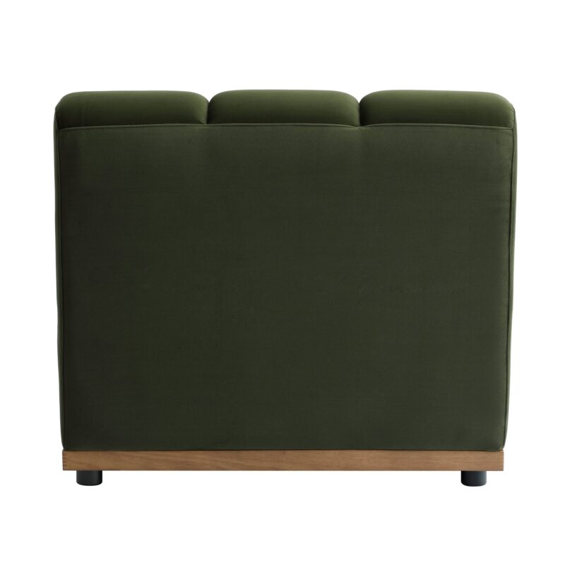 Granvia Moss Green Modular Sofa, 1-Seater Armless Sofa - Image 8