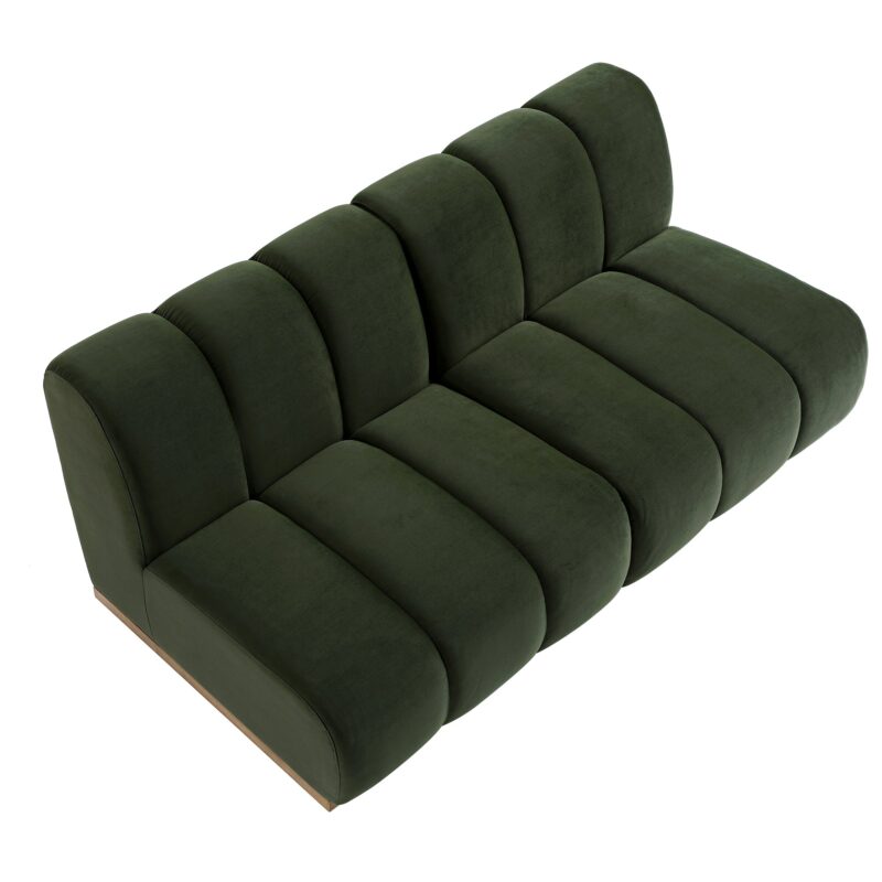 Granvia Moss Green Velvet Modular Sofa, 2-Seater Sofa - Image 7