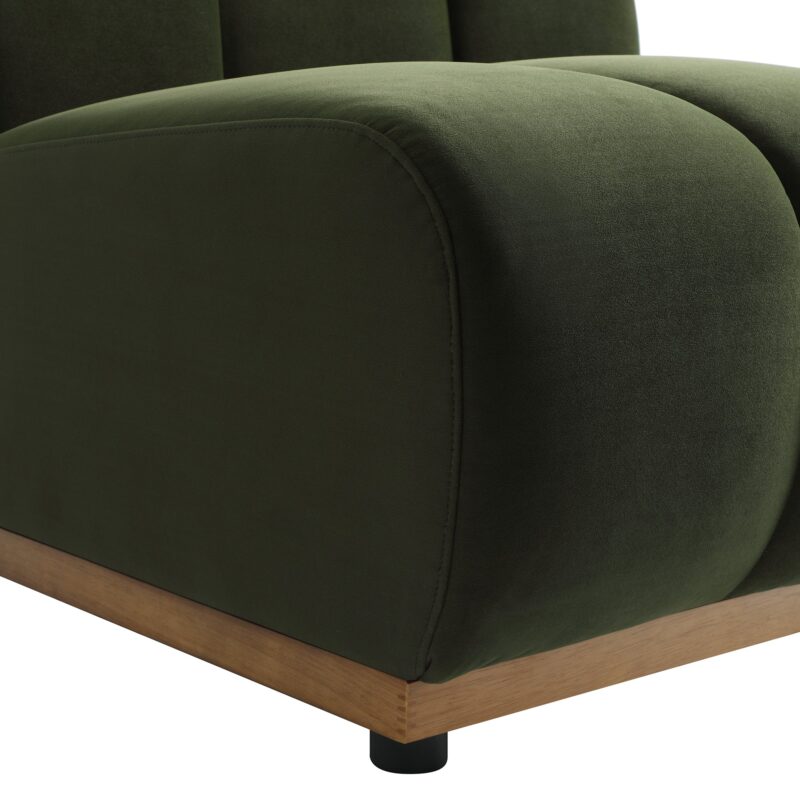 Granvia Moss Green Velvet Modular Sofa, 3-Seater Corner Sofa - Image 11