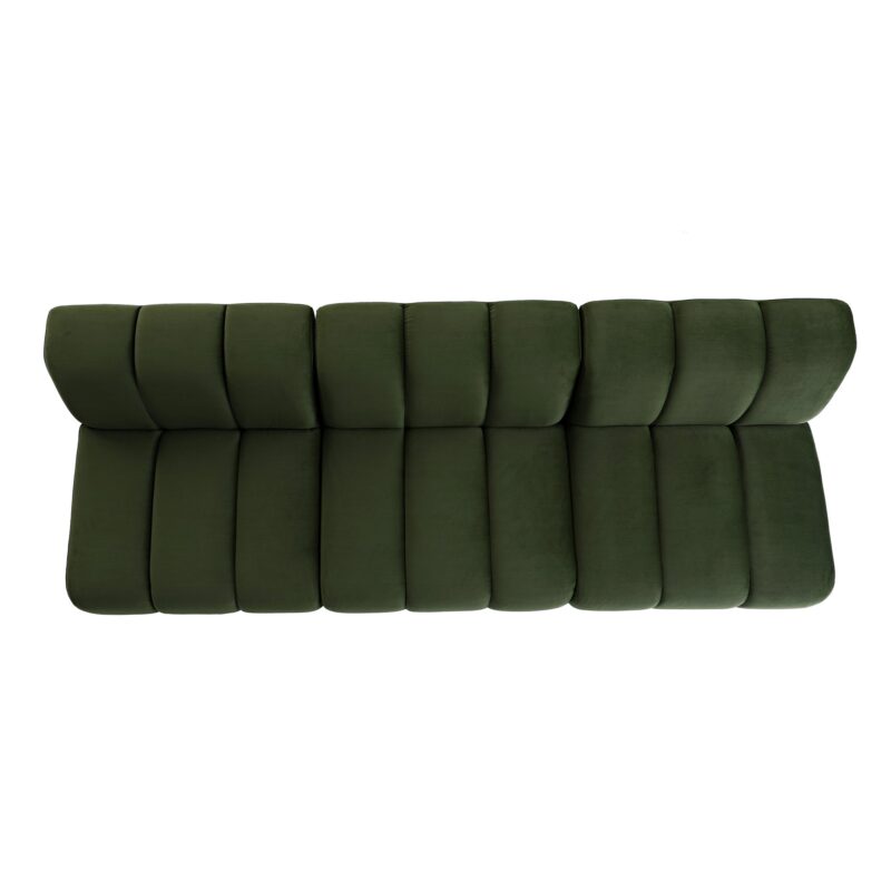 Granvia Moss Green Velvet Modular Sofa, 3-Seater Sofa - Image 7