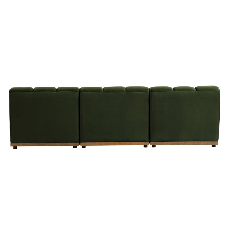Granvia Moss Green Velvet Modular Sofa, 3-Seater Sofa - Image 8