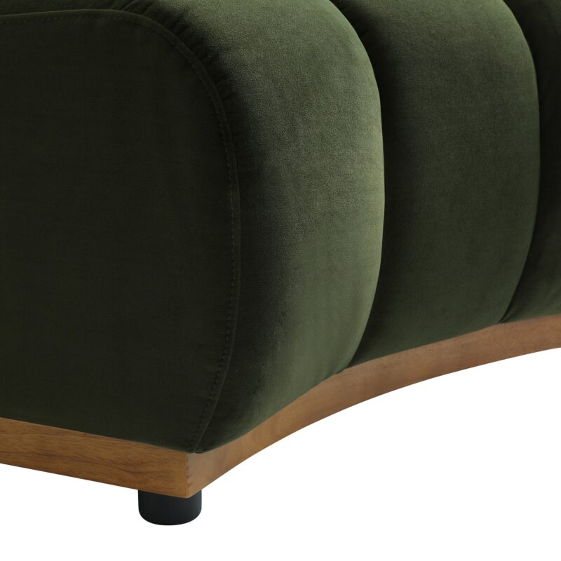 Granvia Moss Green Velvet Modular Sofa, 4-Seater Large Corner Sofa - Image 9