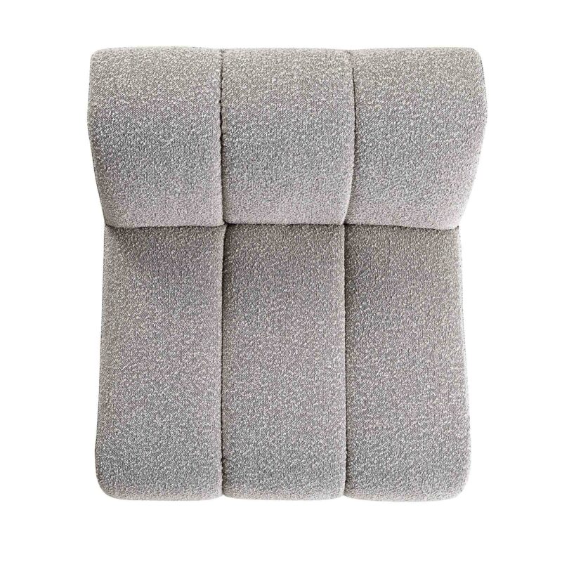 Granvia Taupe Boucle Modular Sofa, 1-Seater Armless Sofa - Image 8