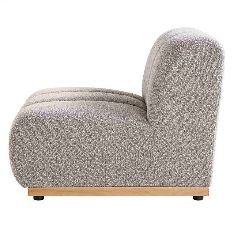Granvia Taupe Boucle Modular Sofa, 1-Seater Armless Sofa - Image 9