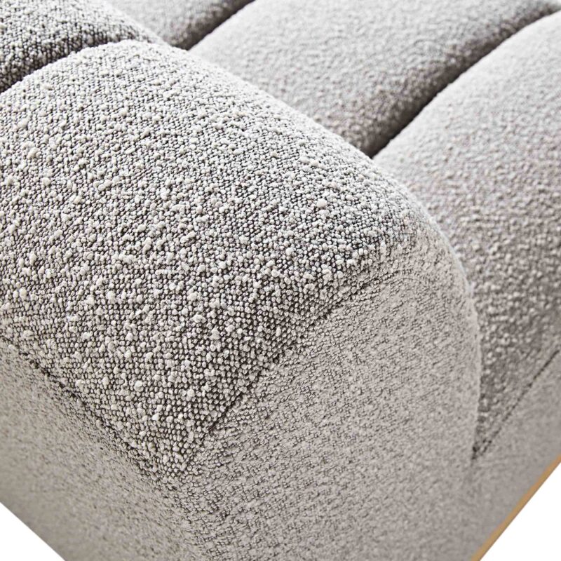 Granvia Taupe Boucle Modular Sofa, 1-Seater Armless Sofa - Image 12