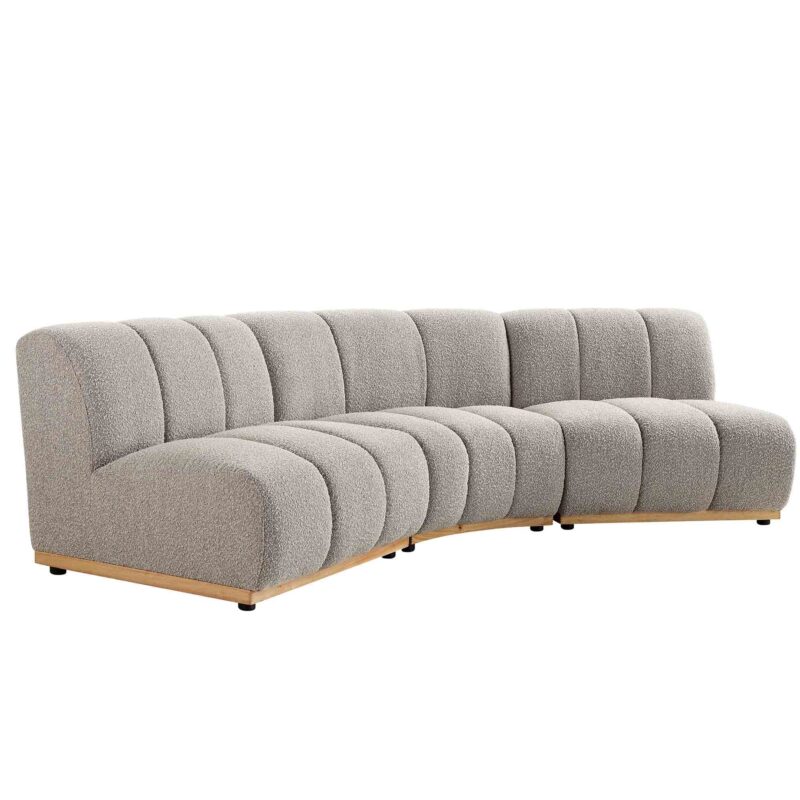Granvia Taupe Boucle Modular Sofa, 3-Seater Corner Sofa - Image 7