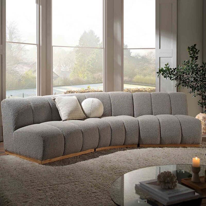 Granvia Taupe Boucle Modular Sofa, 3-Seater Corner Sofa - Image 3