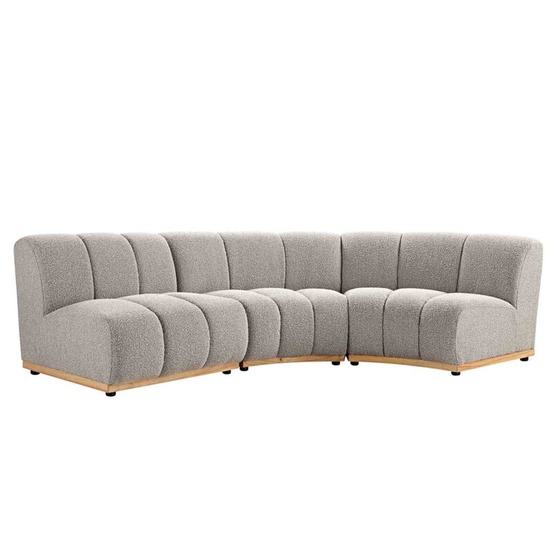 Granvia Taupe Boucle Modular Sofa, 3-Seater L-Shaped Sofa - Image 2