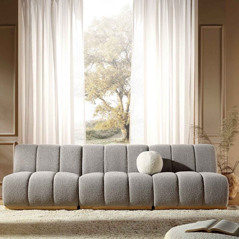 Granvia Taupe Boucle Modular Sofa, 3-Seater Sofa - Image 2
